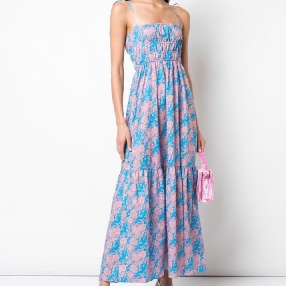 Cynthia Rowley Azores Smocked Maxi
Dress Medium